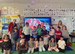 First Graders Enjoy Virginia Rep's Rendition of "The Little Red Hen"